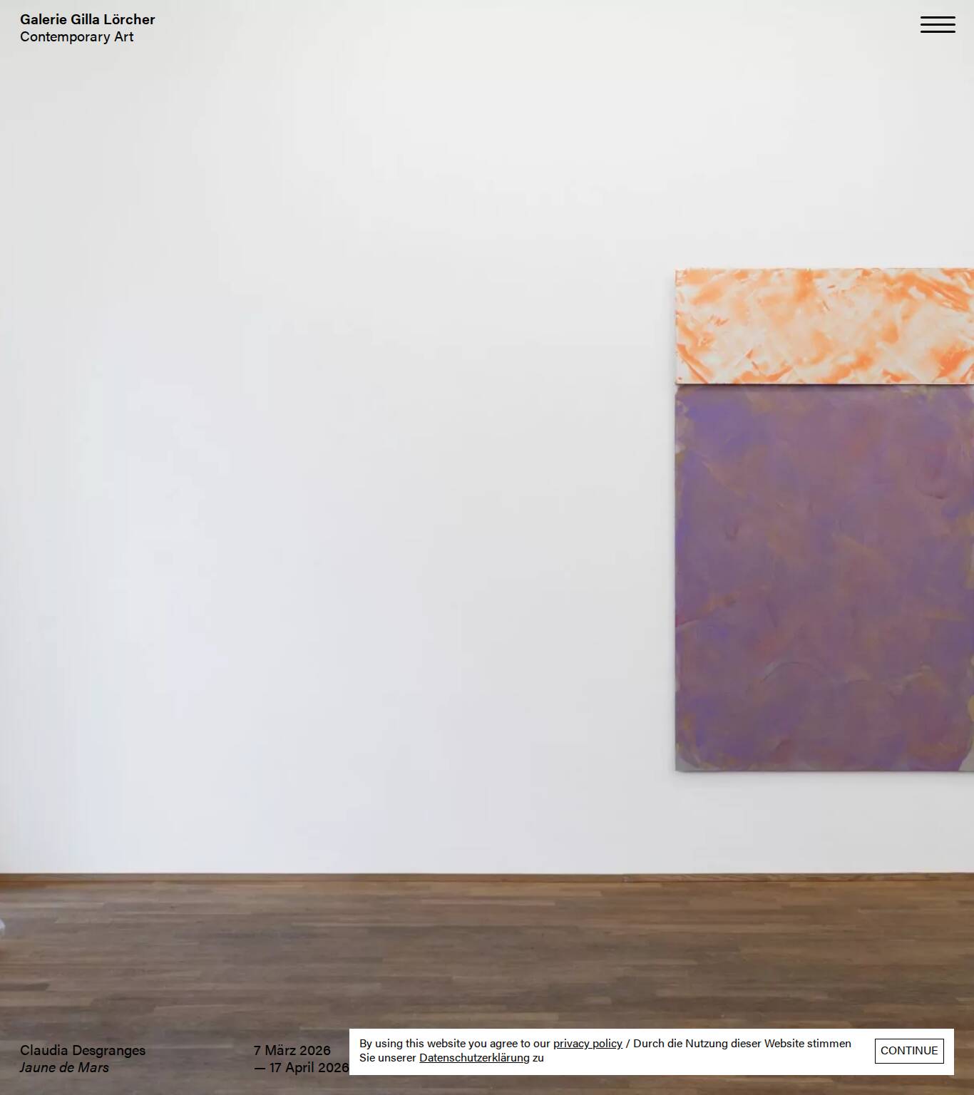 Large screenshot of Galerie Gilla Lörcher